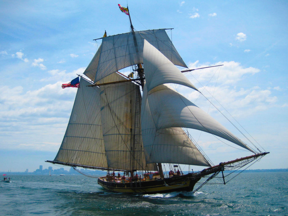 Pride of Baltimore II is a topsail schooner built to the lines of an 1812-era Baltimore Clipper. She is Maryland’s working symbol of the great natural resources and spectacular beauty of the Chesapeake Bay region and a reminder of America’s rich maritime heritage. Pride of Baltimore II’s mission is to educate the public on Maryland’s maritime history, tradition and commerce opportunities.